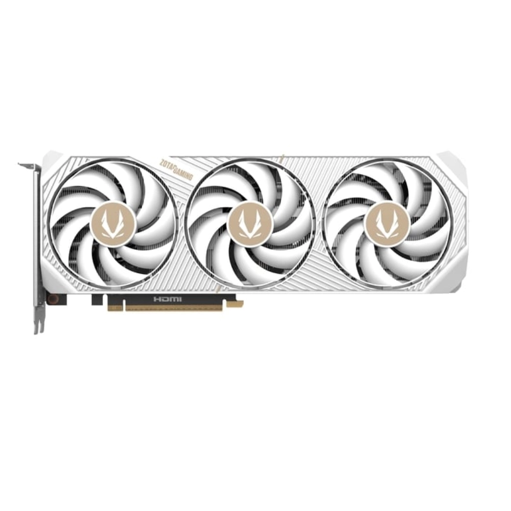 ZOTAC Nvidia Graphic Card RTX 5070 12GB DDR7 Gaming AMP White Edition Triple Fan view 2